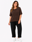 Made in Italy Ribbed Knit Short Sleeve Jumper
