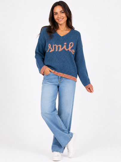 Made In  Italy knit Smile Jumper