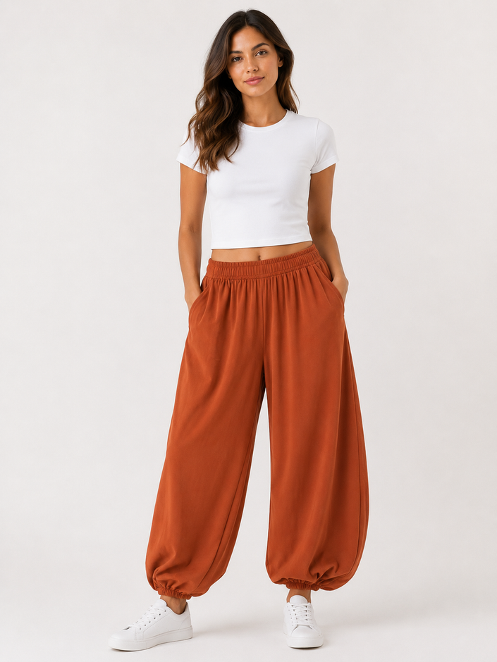 Made in Italy Sweatshirt Balloon Elasticated Ankle Cuff trouser