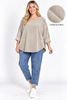 Made in Italy Scoop Hem Corduroy Top