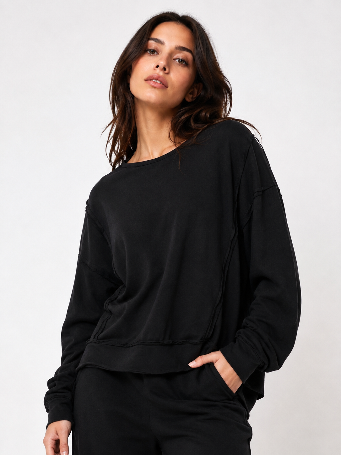 Made in Italy Relaxed Fit Sweatshirt Top