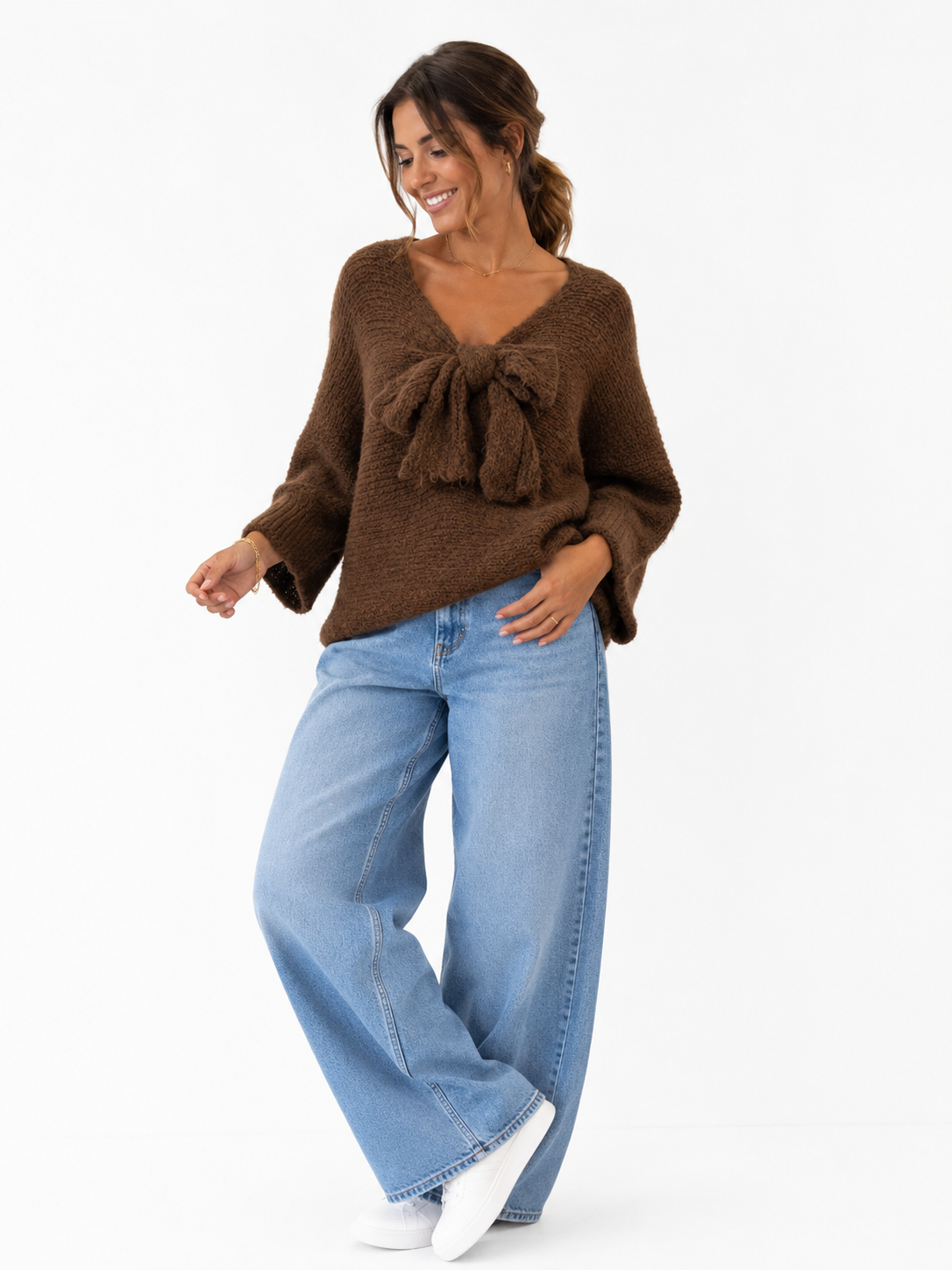 Made in Italy Soft Tie-Front knit Jumper