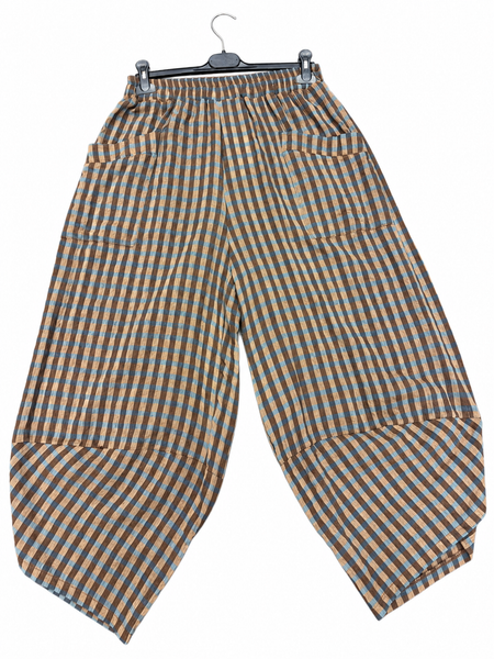 Made in Pocketed Front Gingham/Check Trouser