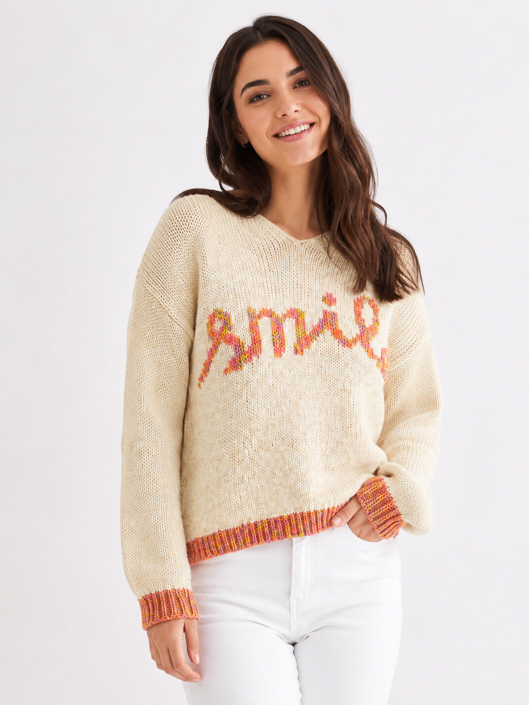 Made In  Italy knit Smile Jumper