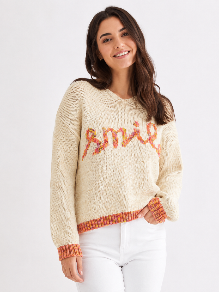 Made In  Italy knit Smile Jumper