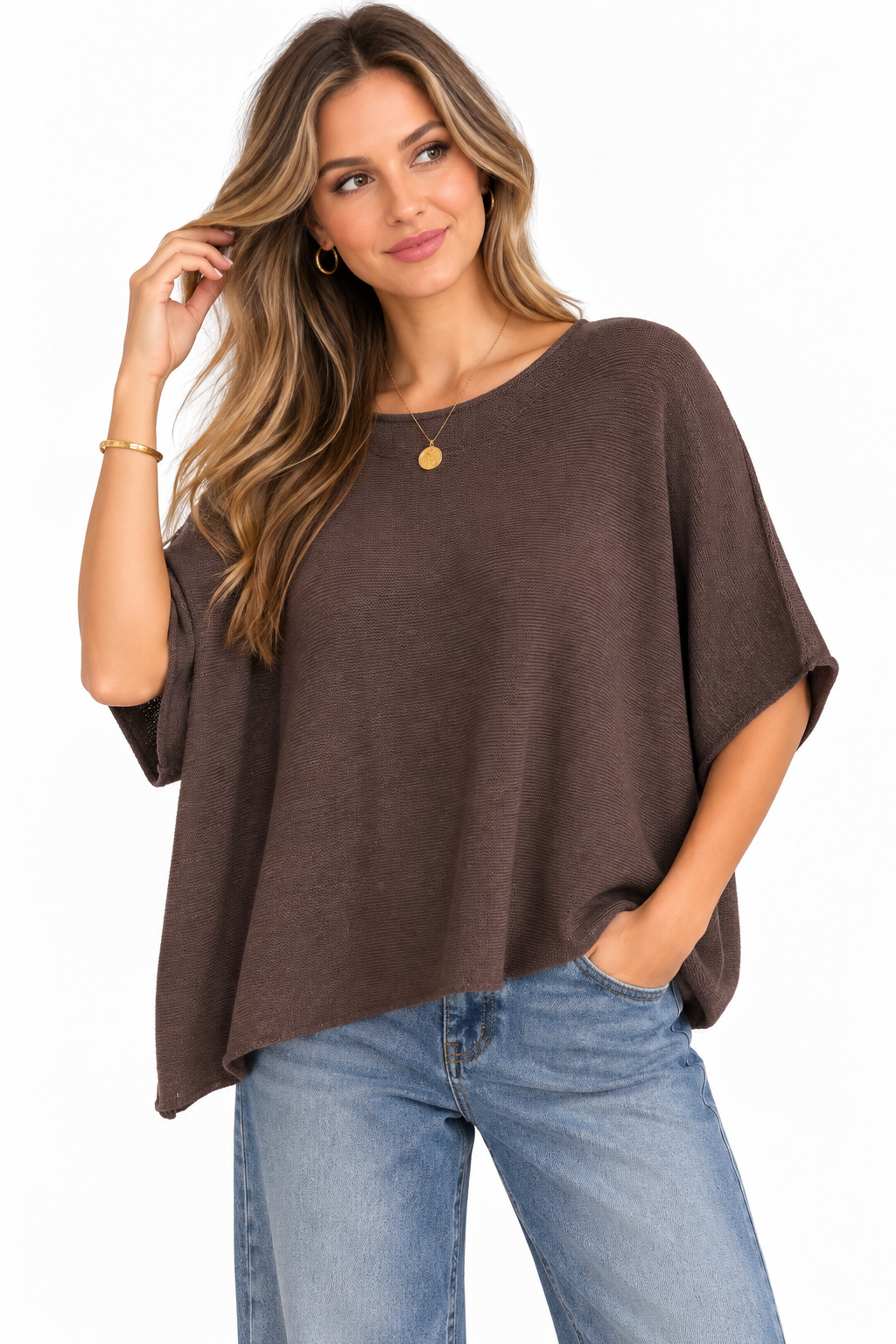 Made in Italy Relaxed Short Sleeve Knit