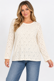 Made in Italy Textured Lace Layering Top