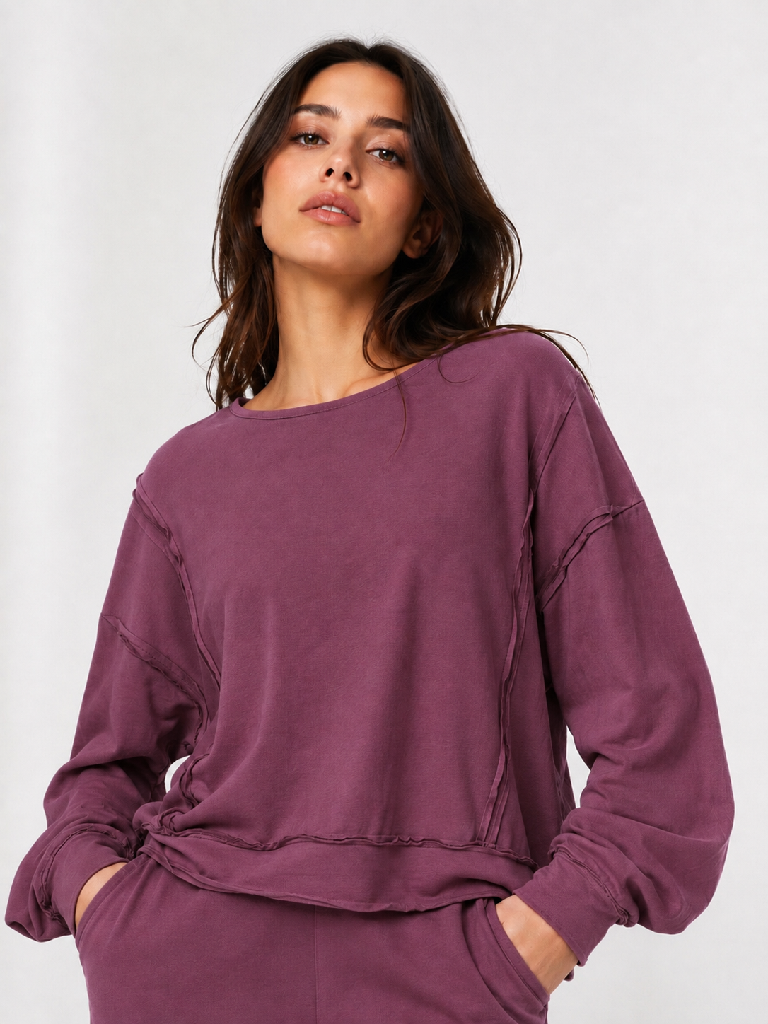Made in Italy Relaxed Fit Sweatshirt Top