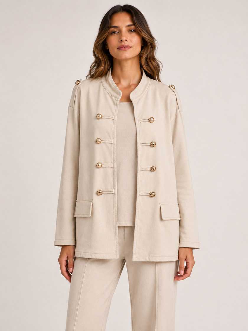 Military Button Jacket -Made in Italy
