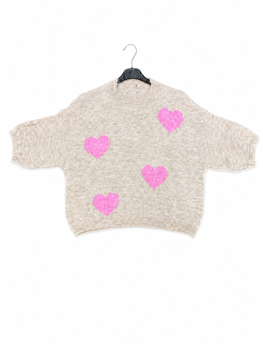 Made in Italy Short Sleeve Heart Jumper