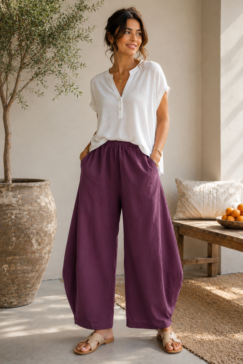 Made in Italy Sweatshirt Barrel Leg Trouser
