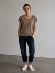 Stretch Cotton Relaxed Fit T Shirt - Made in Italy