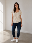 Stretch Cotton Relaxed Fit T Shirt - Made in Italy