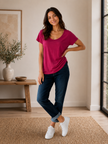 Stretch Cotton Relaxed Fit T Shirt - Made in Italy