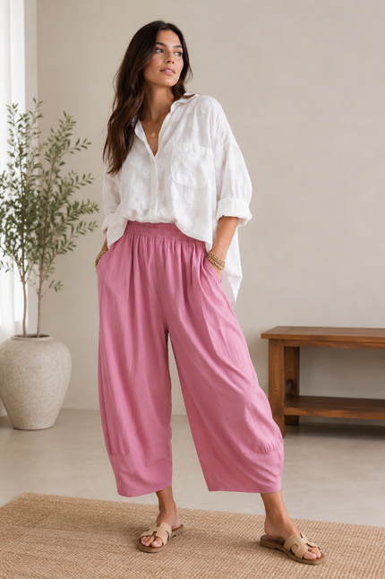 Classic Barrel Leg Trouser, Made in Italy