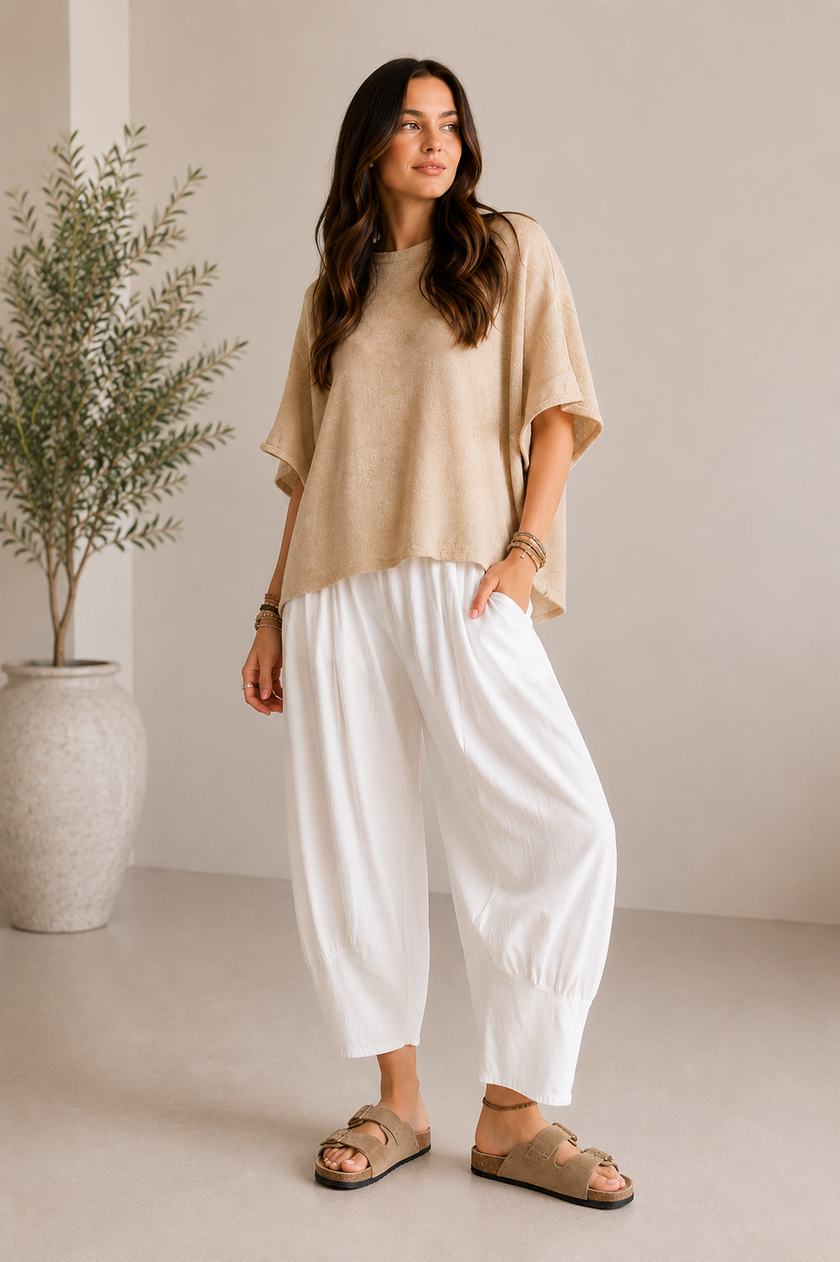 Classic Barrel Leg Trouser | Made in Italy