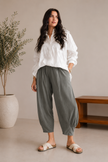 Classic Barrel Leg Trouser | Made in Italy
