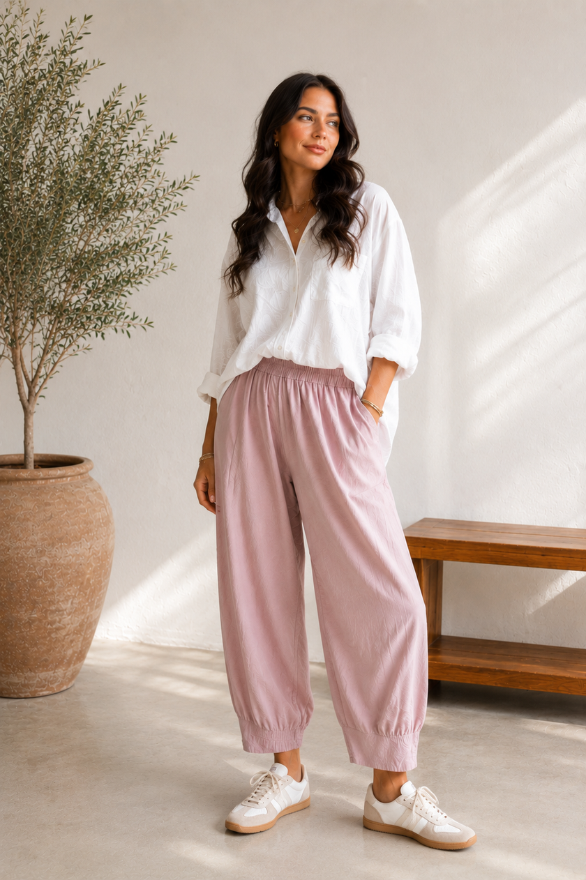 Classic Barrel Leg Trouser, Made in Italy