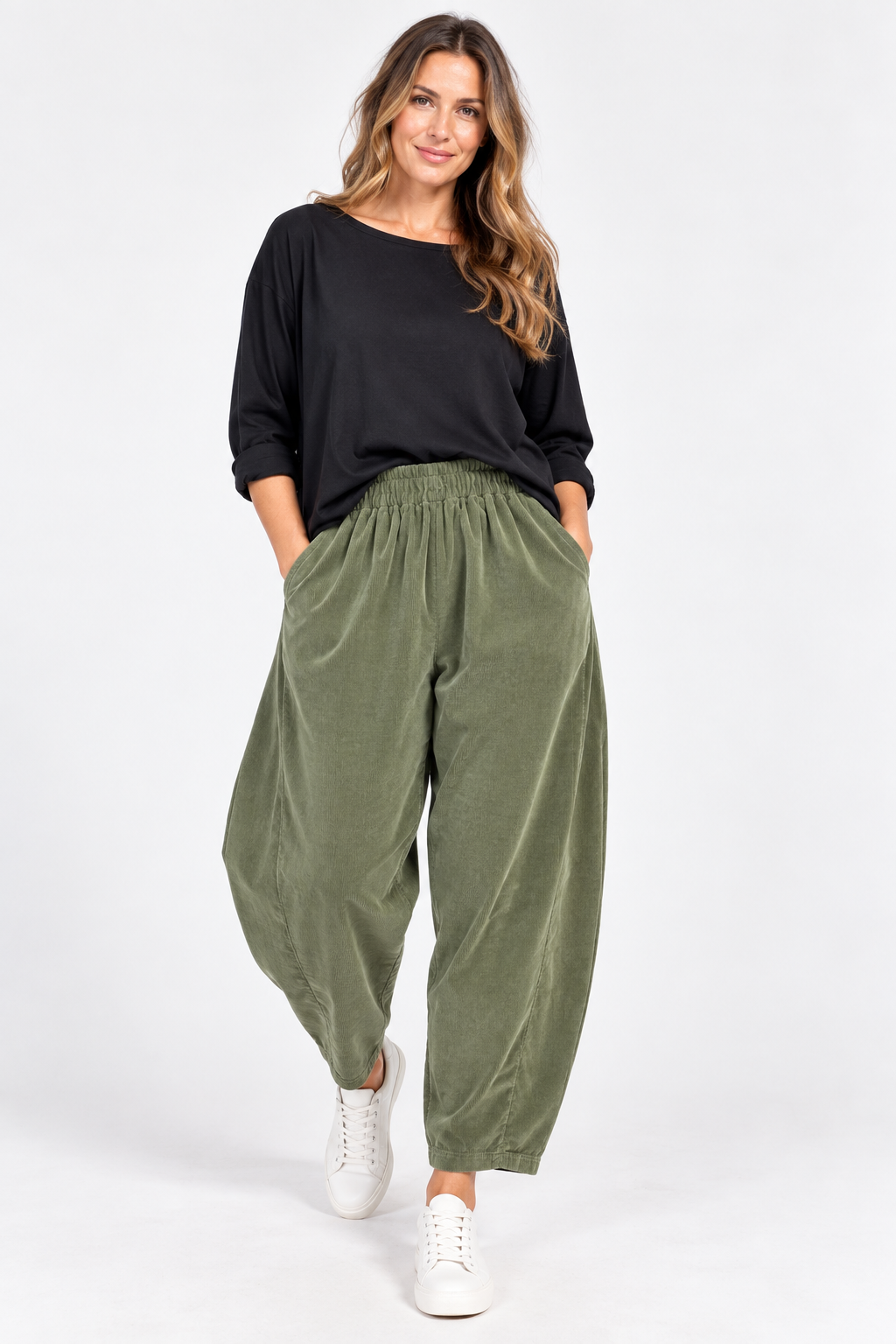 Made in Italy Corduroy Ralaxed Tapered Leg Trouser