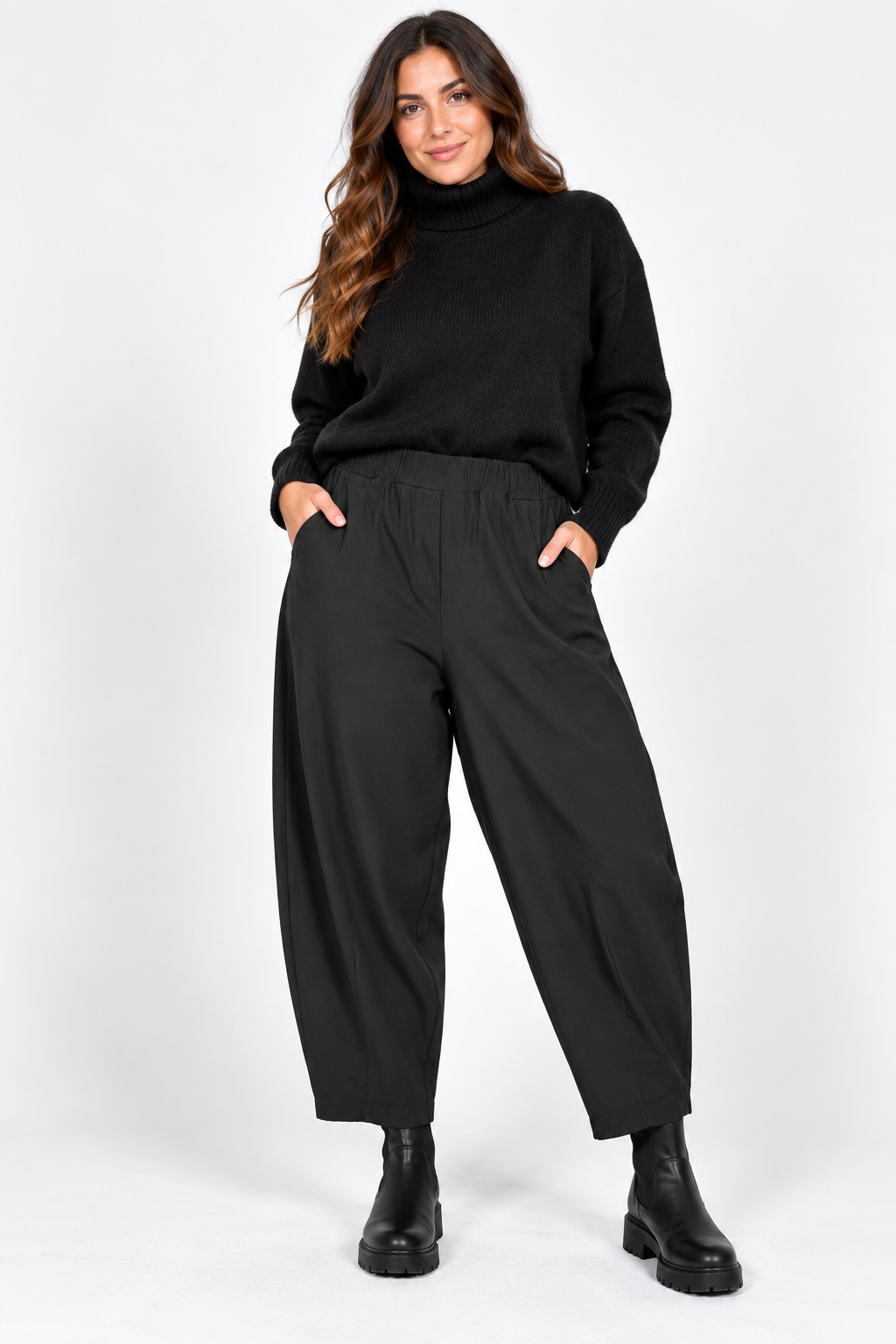 Made in Italy Relaxed Fit Stretchy Tapered Leg Trouser