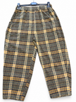 Made in Italy Plaid Check Tapered Leg Trouser