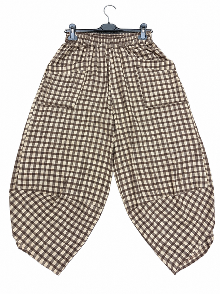 Made in Pocketed Front Gingham/Check Trouser
