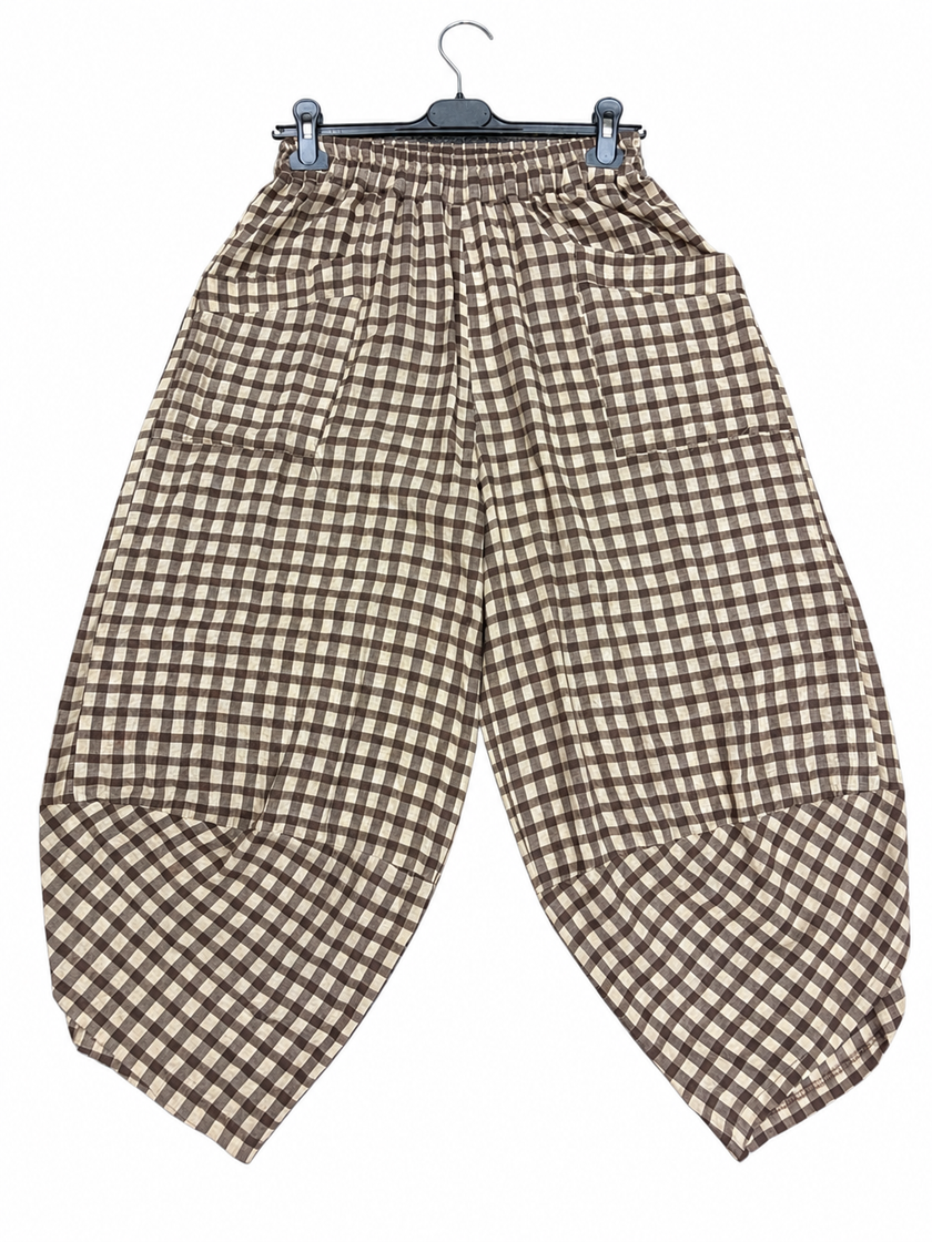 Made in Pocketed Front Gingham/Check Trouser