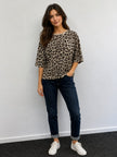 Stone Wash Leopard Print T-Shirt – Made in Italy