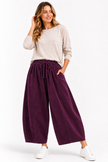 Made In Italy Relaxed Barrel Wide Leg Corduroy Trouser