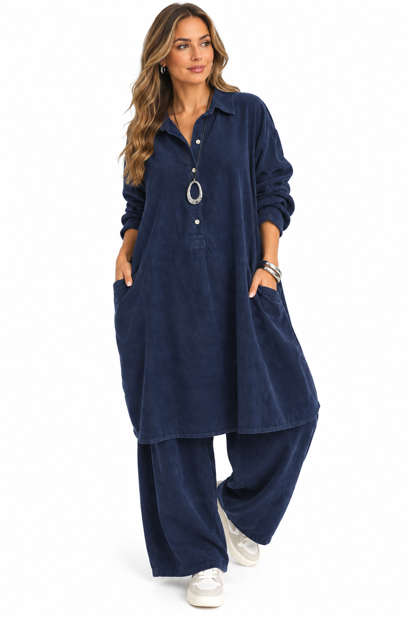 Made in Italy Needlecord Shirt Dress