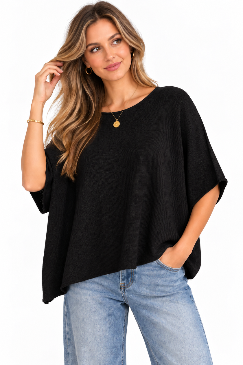 Made in Italy Relaxed Short Sleeve Knit