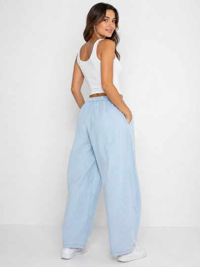 Made In Italy Relaxed Barrel leg Denim trouser