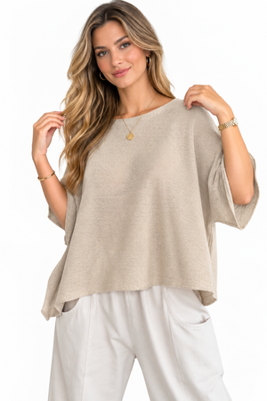 Made in Italy Relaxed Short Sleeve Knit