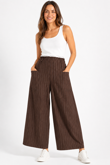 Made in Italy Pinstripe Wide leg trouser