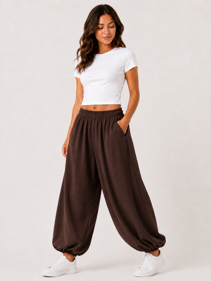 Made in Italy Sweatshirt Balloon Elasticated Ankle Cuff trouser