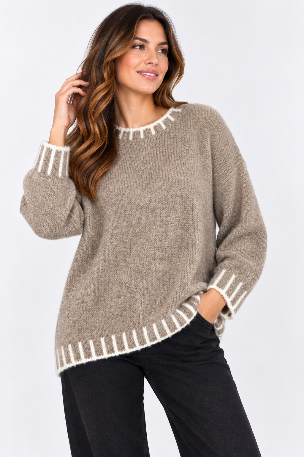 Made in Italy Thread Detail knit Jumper