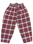 Made in Italy Plaid Check Tapered Leg Trouser