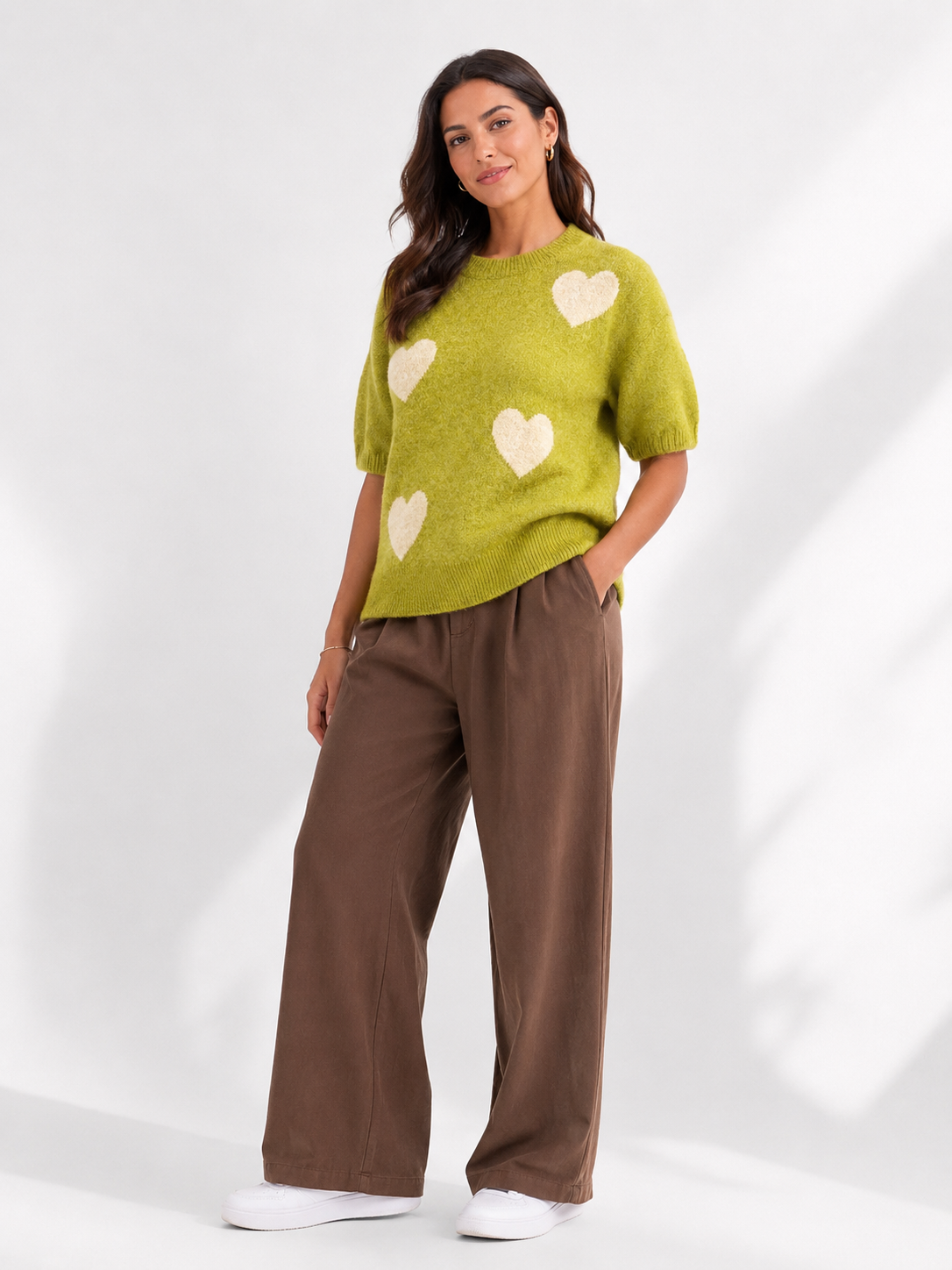 Made in Italy Short Sleeve Heart Jumper