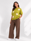 Made in Italy Short Sleeve Heart Jumper