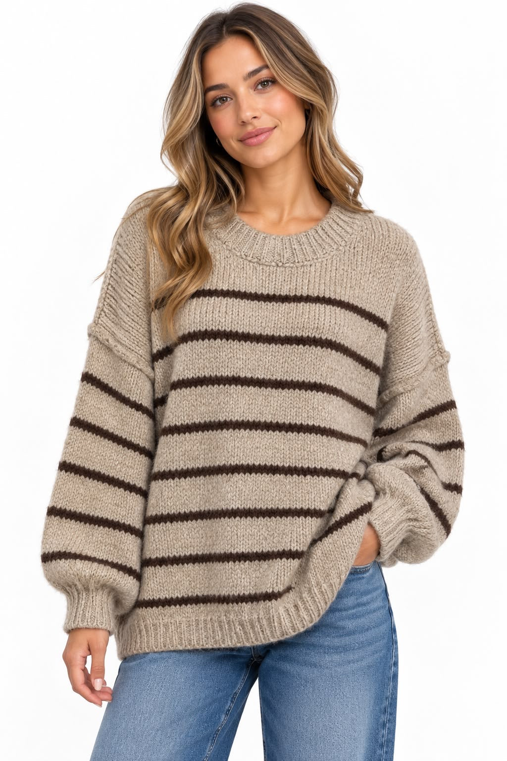 Made in Italy Striped knit jumper