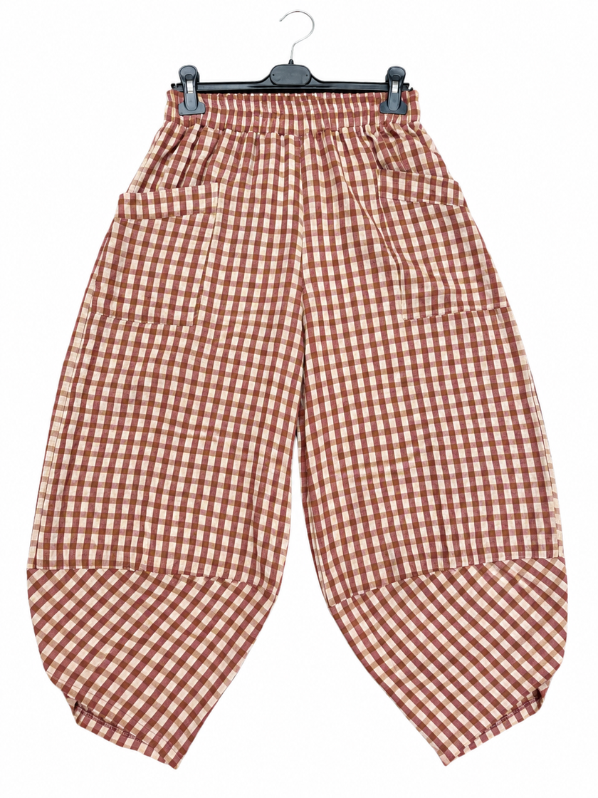 Made in Pocketed Front Gingham/Check Trouser