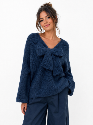 Made in Italy Soft Tie-Front knit Jumper