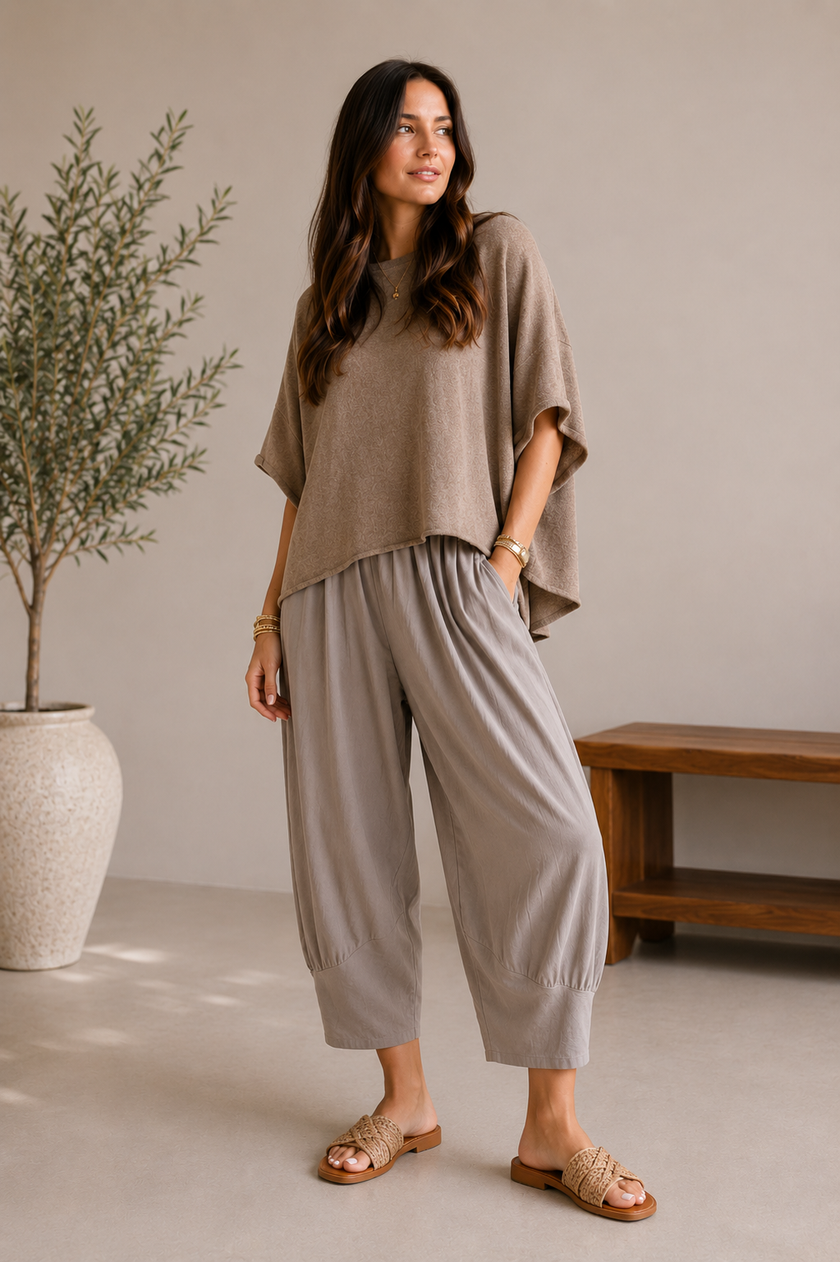 Classic Barrel Leg Trouser, Made in Italy