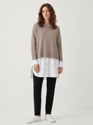 Made in Italy White Layering Shirt