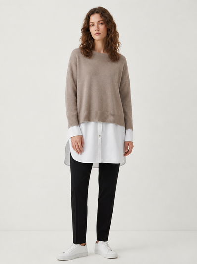 Made in Italy White Layering Shirt