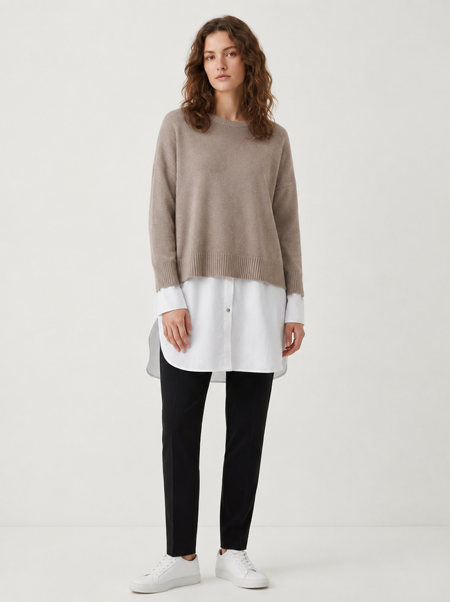 Made in Italy White Layering Shirt