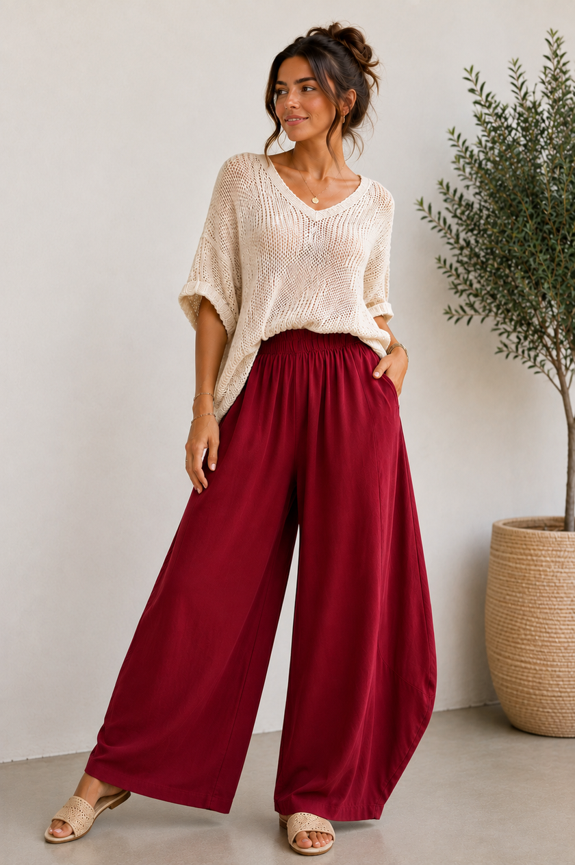 Made in Italy Sweatshirt Barrel Leg Trouser