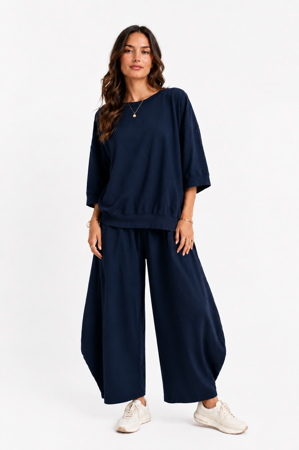 Made in Italy Sweatshirt Barrel Leg Trouser