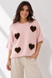 Made in Italy Short Sleeve Heart Jumper