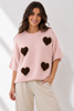 Made in Italy Short Sleeve Heart Jumper